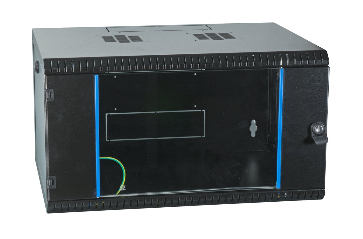 Armario Rack Efb De Pared De 19", 6u, Fija, De Una Pieza, Ral9005, Profundidad 450 Mm