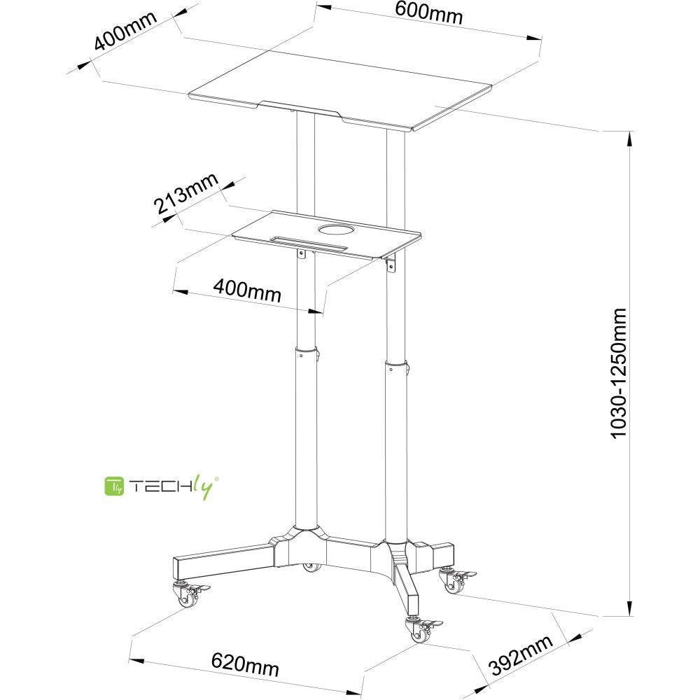 Techly Ica-Tb Tpm-1bk Soporte Para Ordenador Portátil Negro
