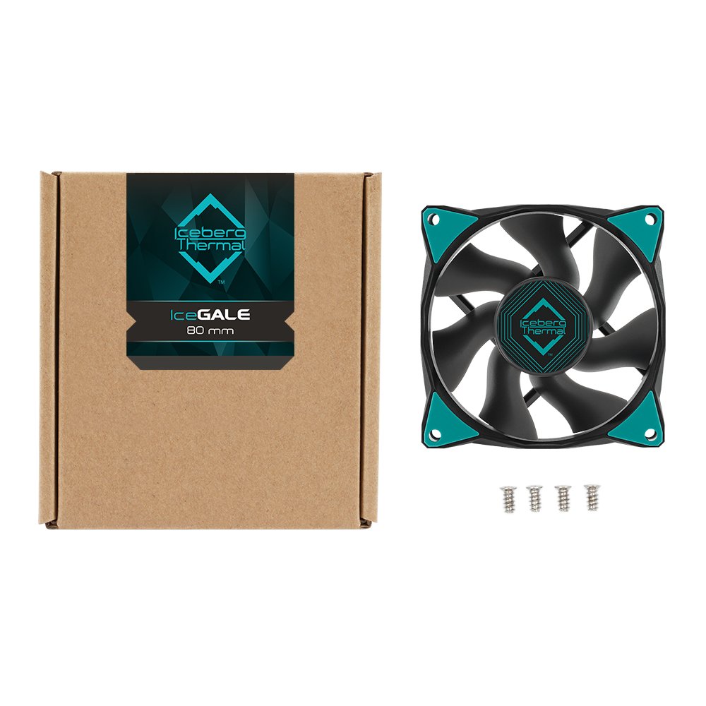 EAN 1230000071024 - Iceberg Thermal IceGALE Carcasa del ordenador Ventilador 8 cm Negro 1 pieza(s) imagen 4