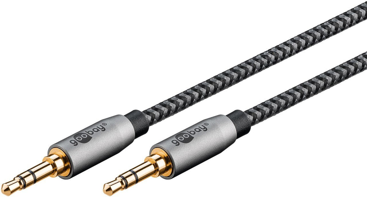 EAN 4040849652721 - Goobay 65272 cable de audio 0,5 m 3,5mm TRS Negro, Plata imagen 1