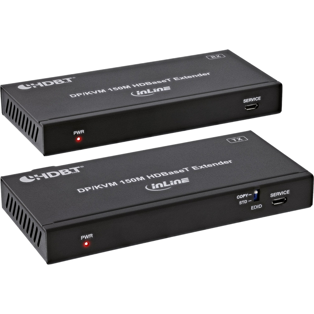 Kvm Extender, Displayport 4k/60hz , Hdbaset , 100m , Set Inline