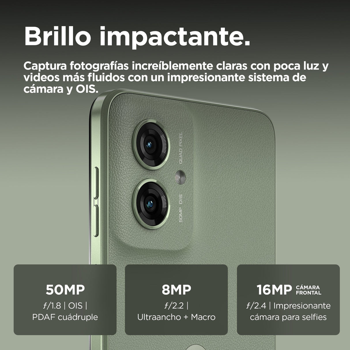 EAN 8033779077319 - Motorola moto g55 5G 16,5 cm (6.49") SIM doble Android 14 USB Tipo C 8 GB 256 GB 5000 mAh Verde imagen 6