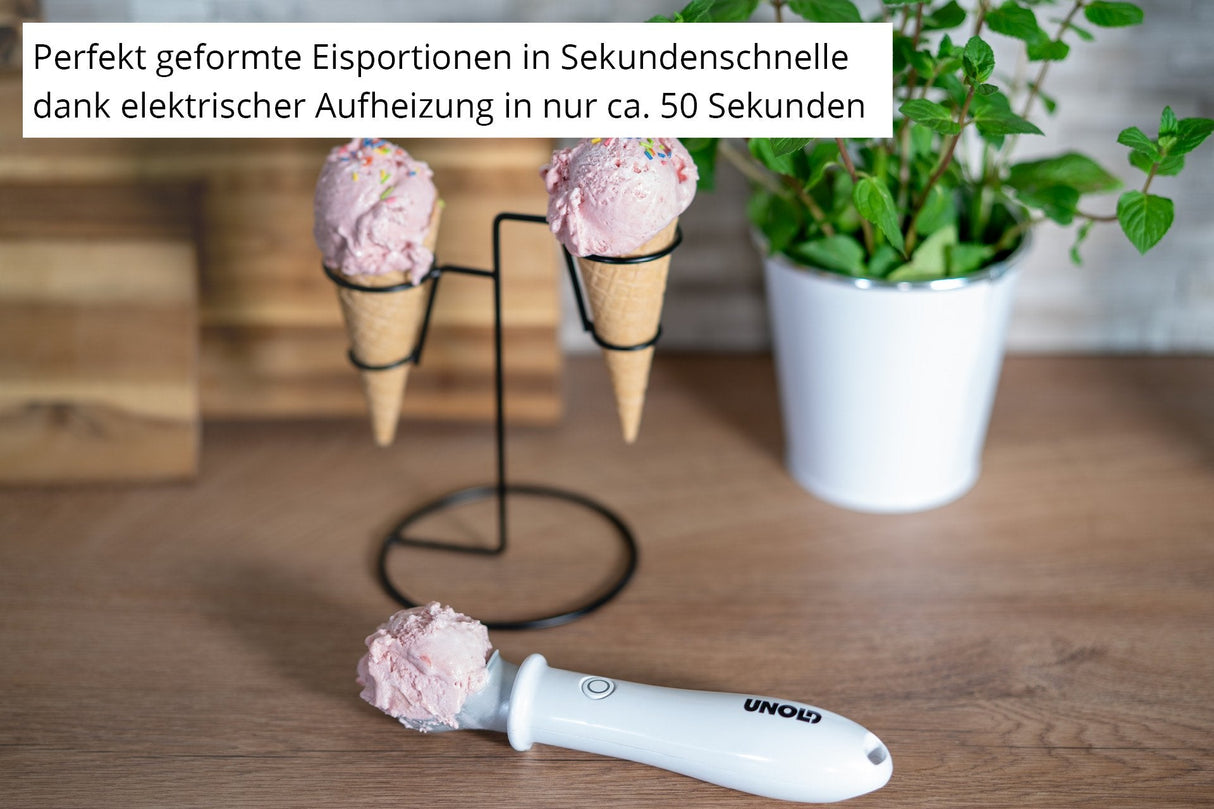 Porcionador De Hielo Calentado Desollosado Carlo, Cuchara De Blanco, Batería Integrada De Iones De Litio 488990