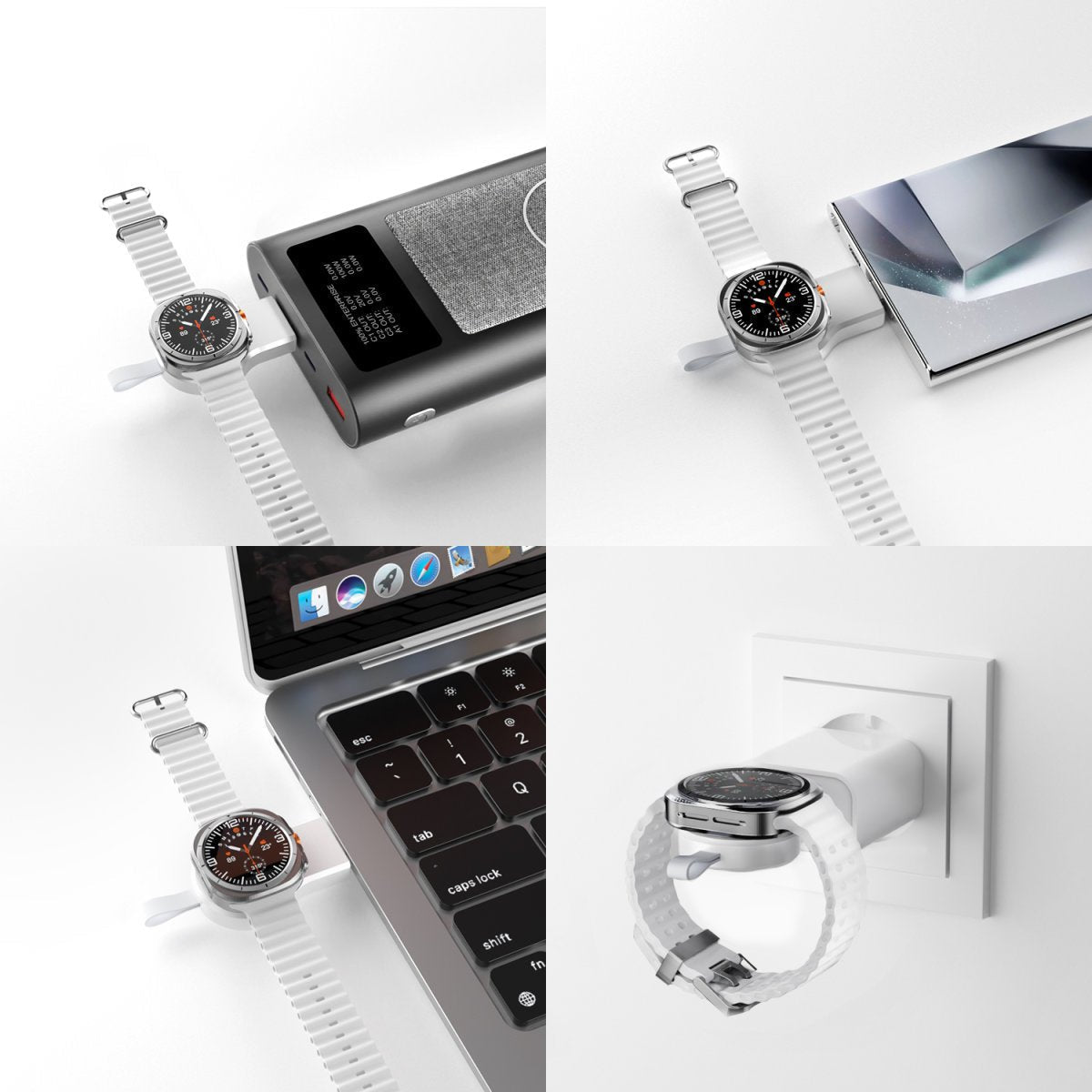 Estación De Carga 4smarts Qi2 Trident Con Cargador Para Reloj Samsung