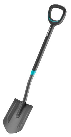 Gardena 17012-20 Pala Y Paleta Pala De Metal Con Cabeza Puntiaguda Ergonómica Para Drenaje Acero Negro