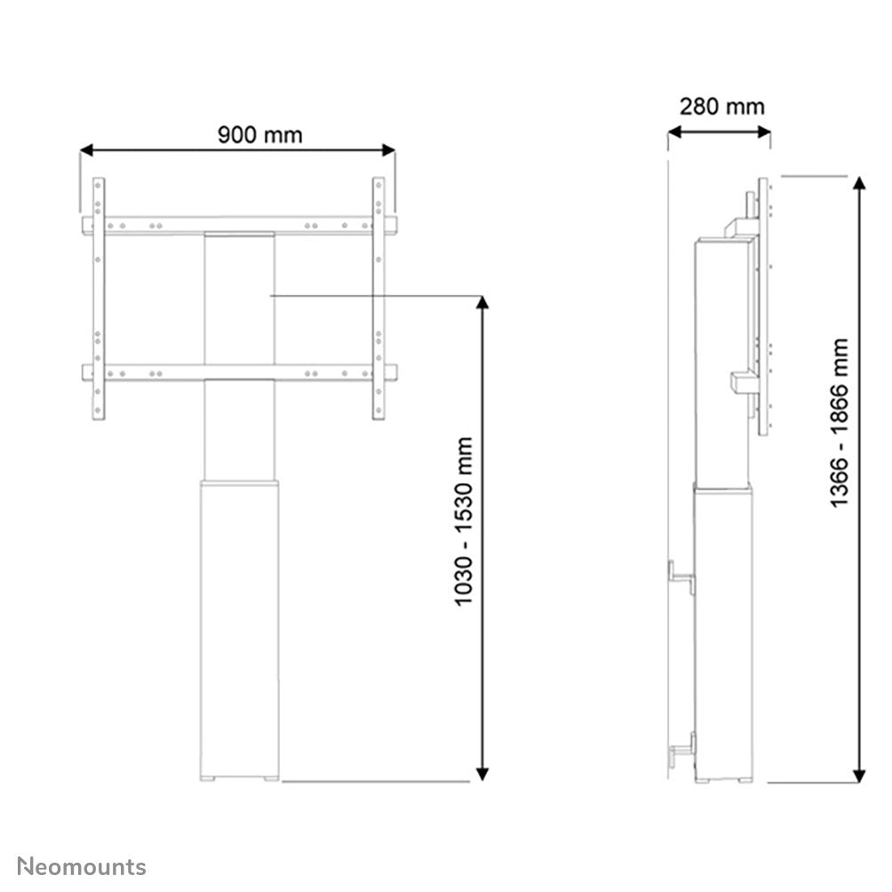 EAN 8717371446147 - Neomounts PLASMA-W2250BLACK soporte para TV 2,54 m (100") Negro imagen 2