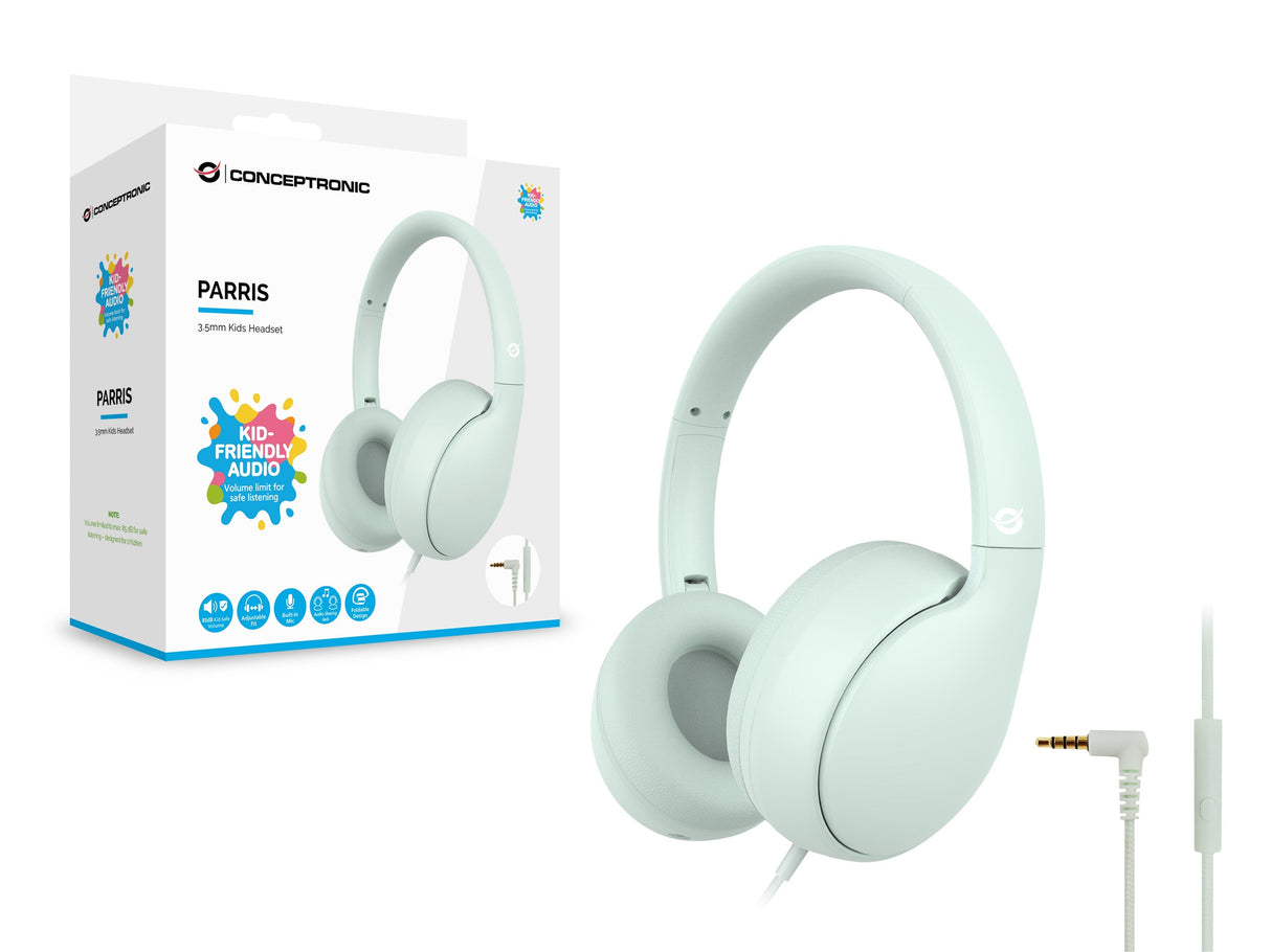 Auricular Infantil Conceptronic Parris04gt Jack 3.5mm Verde
