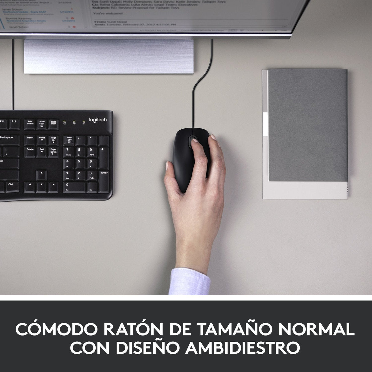 EAN 5099206020580 - Logitech 920-002550 teclado Ratón incluido USB QWERTY Español Negro imagen 9