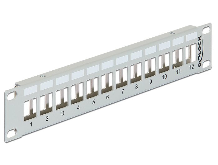 Delock 10? Keystone Patchpanel 12 Port Metal Gris