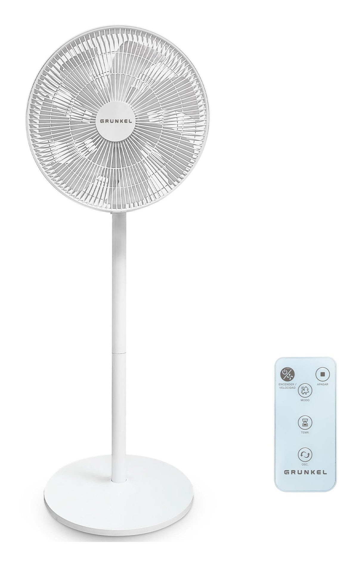 Ventilador De Pie Grunkel Fs-14pr 30w 7 Aspas 35cm 12 Velocidades