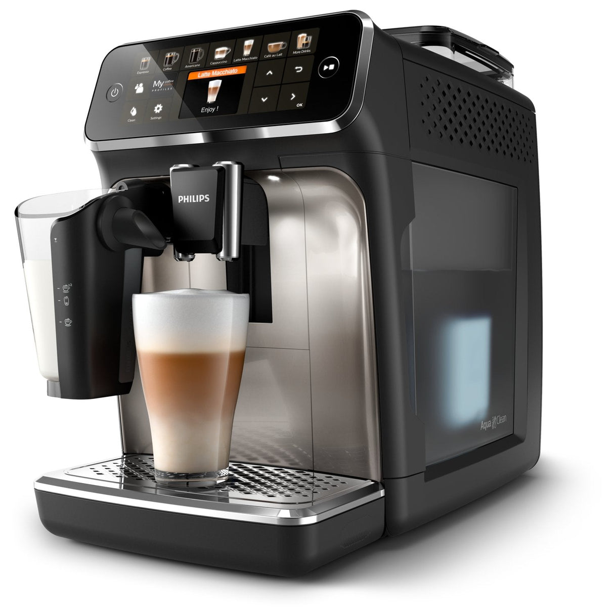 Cafetera Philips Espresso Completamente Automáticas Con 12 Bebidas, Máquina Espresso, 1,8 L, Granos De Café, Molinillo Integrado, 1500 W, Negro, Cromo