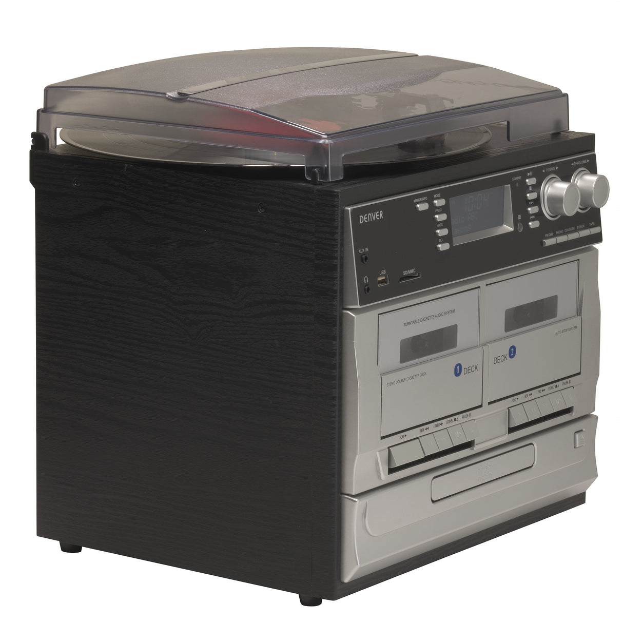 Reproductor Denver Mrd-166 De Cd Portátil Negro, Gris