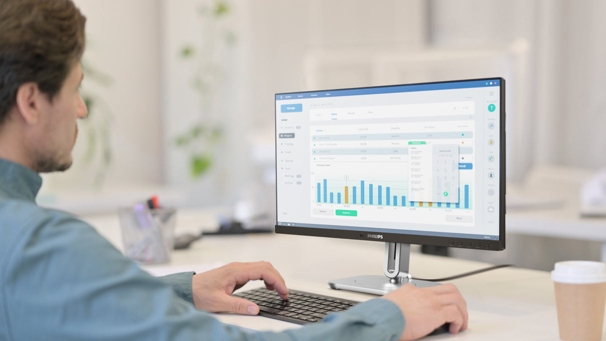 Monitor Philips 23,8" 24b2g5301 16:09 Hdmi+Dp+Usb-C Darkgre