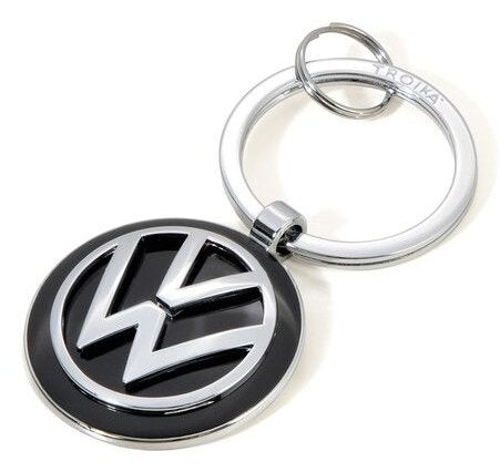 Llavero De Anilla Troika Vw Volkswagen Keyring Negro, Plata