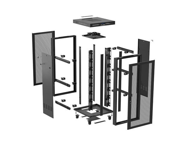 EAN 5901969446838 - Lanberg FF01-8837-23BL armario rack 37U Rack o bastidor independiente Negro imagen 10
