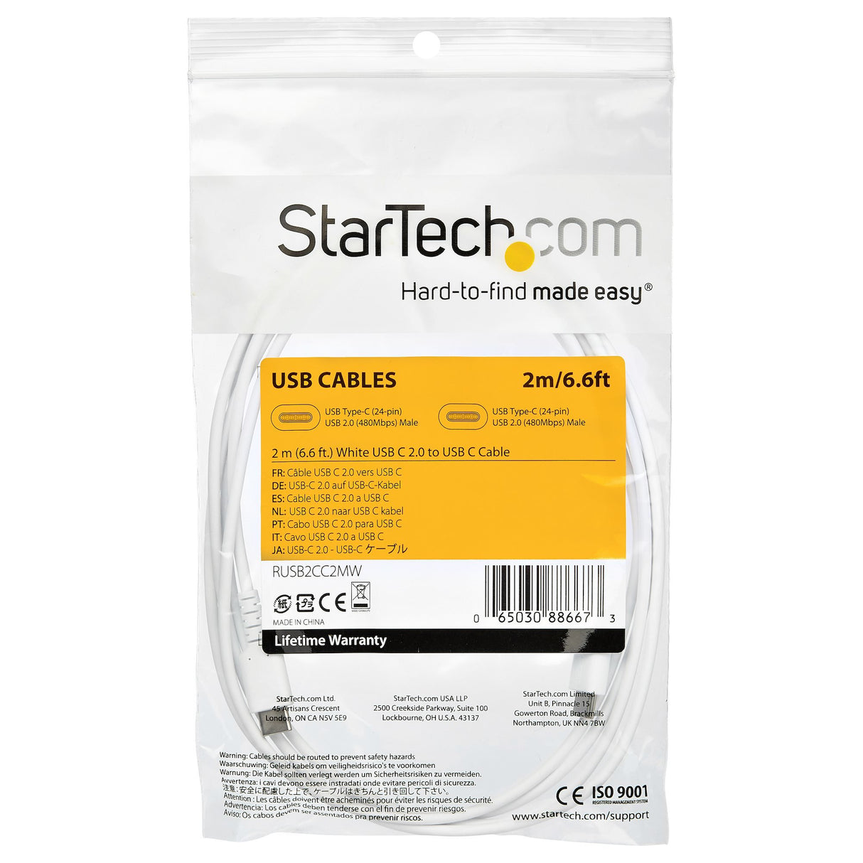 EAN 0065030886673 - StarTech.com RUSB2CC2MW cable USB imagen 6