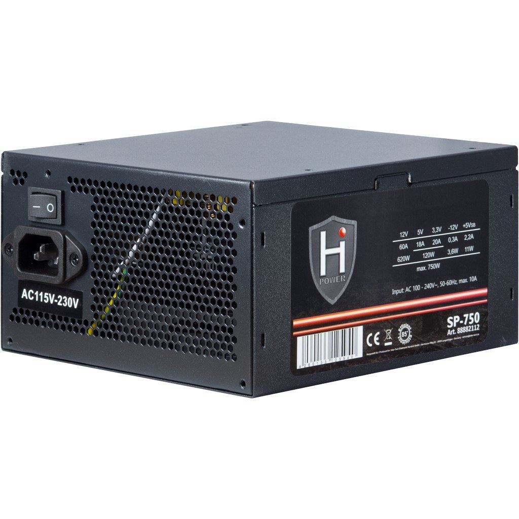EAN 4260133125940 - Inter-Tech HIPOWER SP-750 unidad de fuente de alimentación 750 W 20+4 pin ATX ATX Negro imagen 2