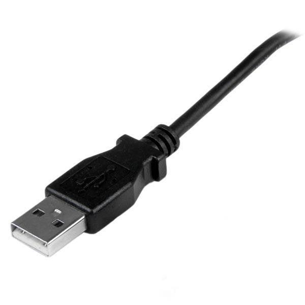 Startech Cable Usb 2.0 A Micro Usb Acodado 1m Negro Usbaub1mu