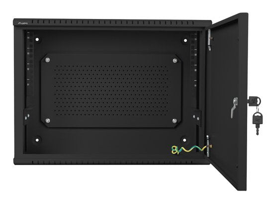 Armario Lanberg Mural Rack 19" 4u+3u/540x200 Bajo Perfil Negro Ensamblado