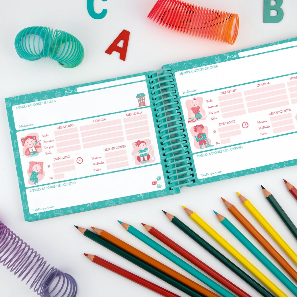 Finocam Agenda Infantil Mi Primera Agenda Espiral Sin Fecha 236 Días 1dp T/Polipropileno