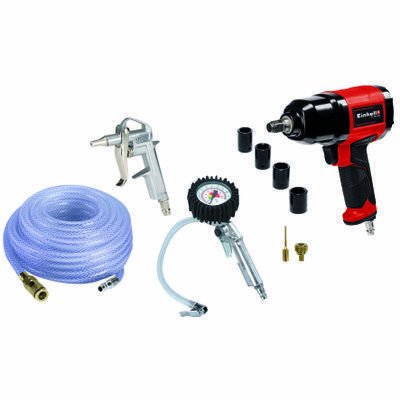 Einhell Llave De Impacto De Aire Comprimido Tc-Pw 340 Con Juego De Accesorios, 10 Piezas 4020577
