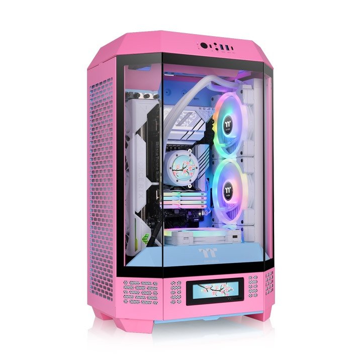 Caja Pc Thermaltake The Tower 300 Bubble Pink, Torre Rosa, Cristal Templado Ca-1y4-00sawn-00