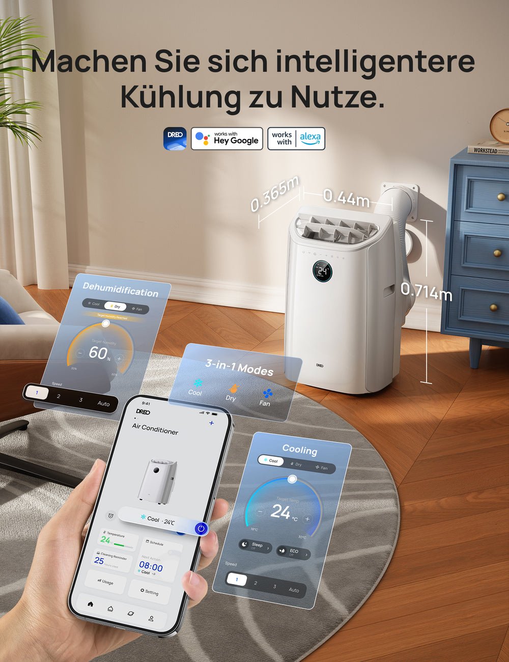 Dreo - Portable Air Conditioner, Ac515 - Smart