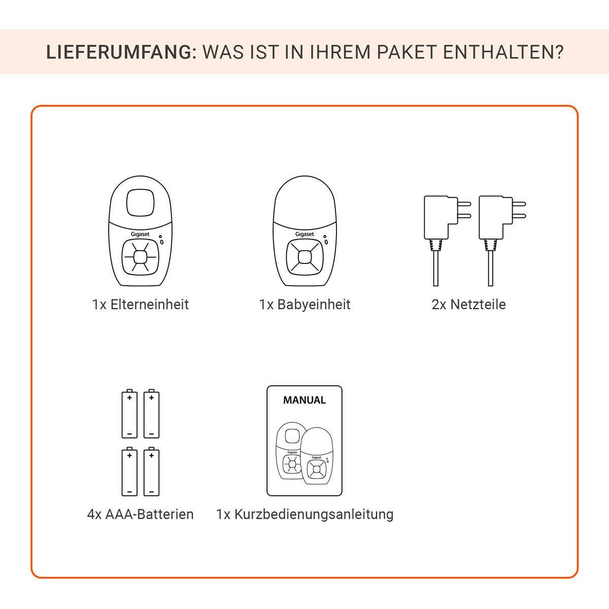 Gigaset Baby 100 Audio Warm Grey