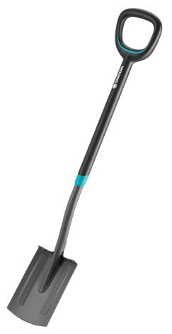 Gardena 17011-20 Pala Y Paleta Pala De Metal Con Cabeza Puntiaguda Ergonómica Para Drenaje Acero Negro