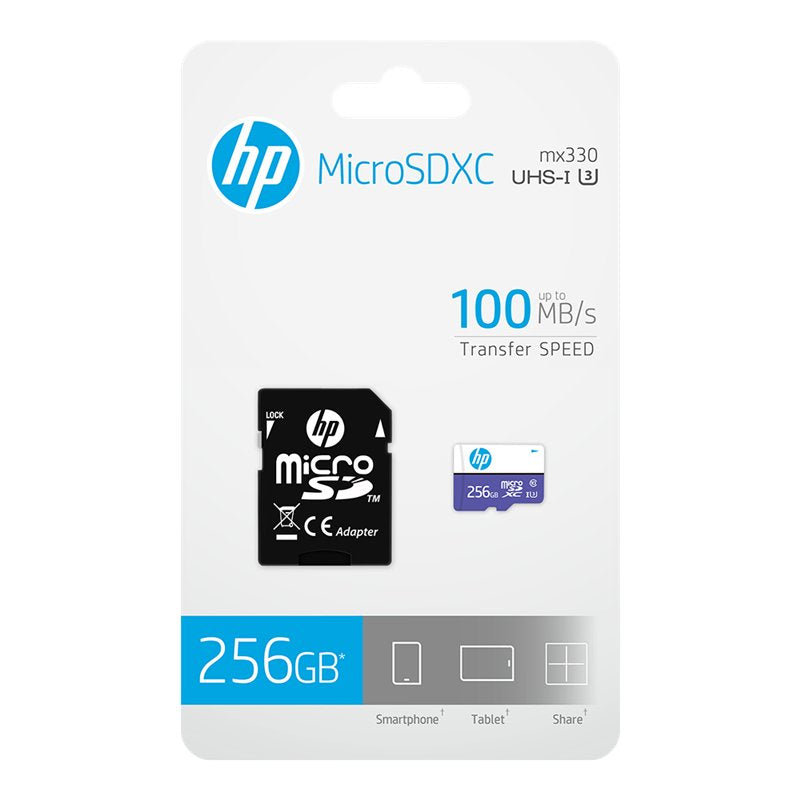 Hp Tarjeta Micro Sdxc 256gb Uhs-I U3 Clase 10 + Adaptador Sd