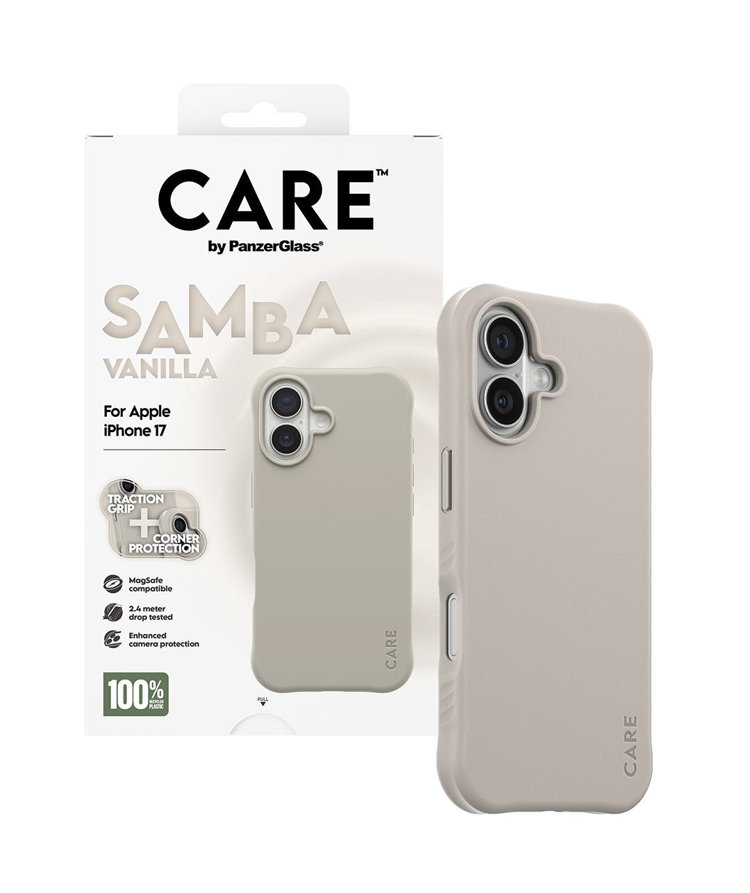 EAN 5715685027154 - PanzerGlass CARE™ by ® Samba Case Vanilla w. MagSafe iPhone 17 funda para teléfono móvil Beige imagen 5