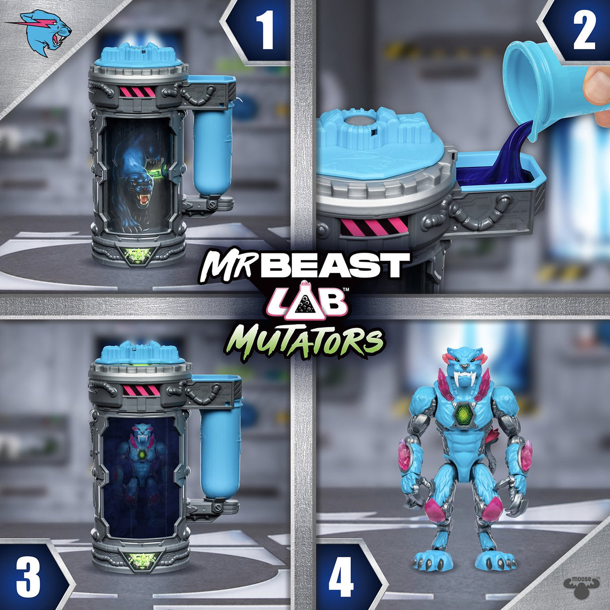 EAN 630996247174 - Moose Toys Mr Beast Lab Mutators - Mutatie Kamer Iconic Panther imagen 4