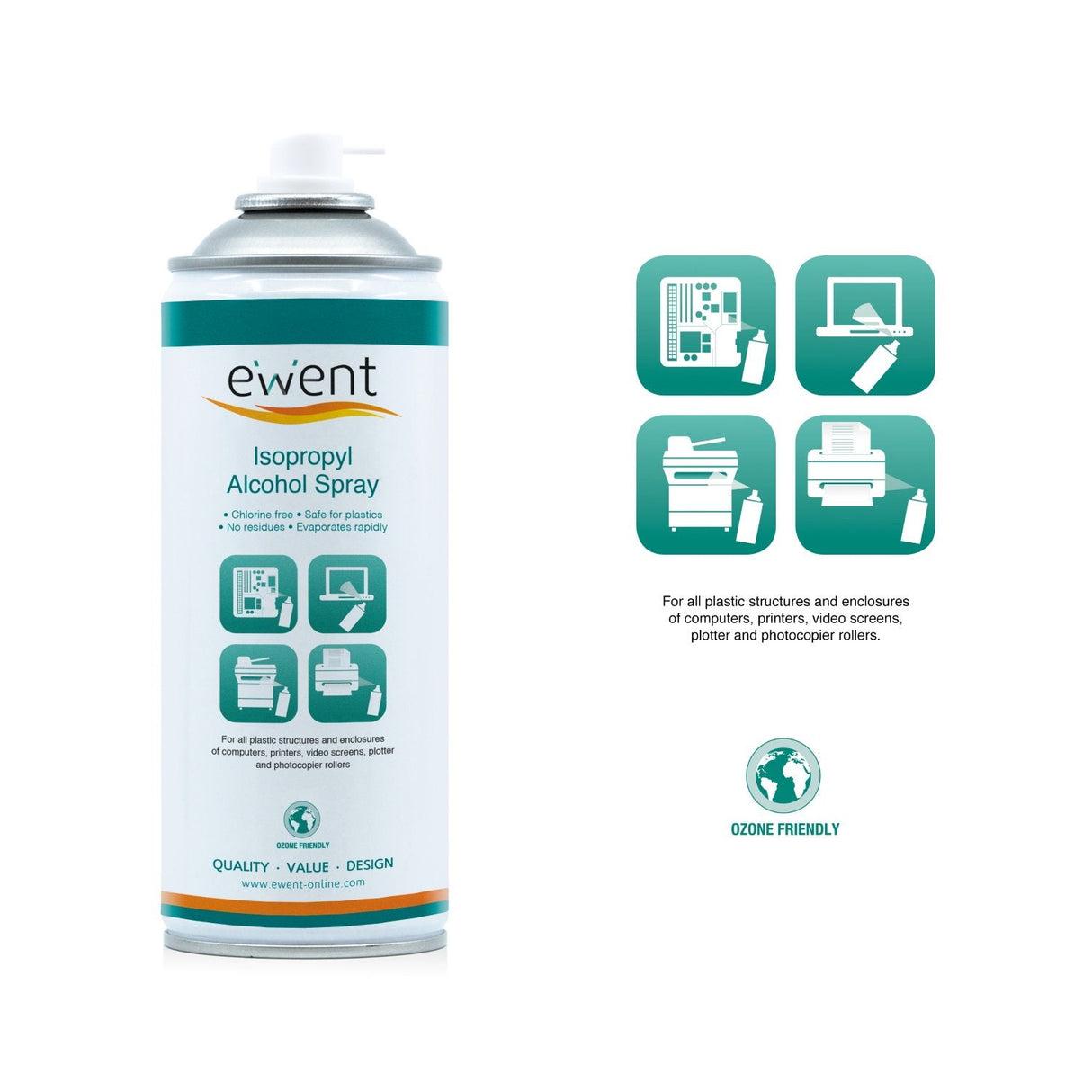 EAN 8054392619335 - Ewent EW5611 kit de limpieza para computadora Universal Espray para limpieza de equipos imagen 2