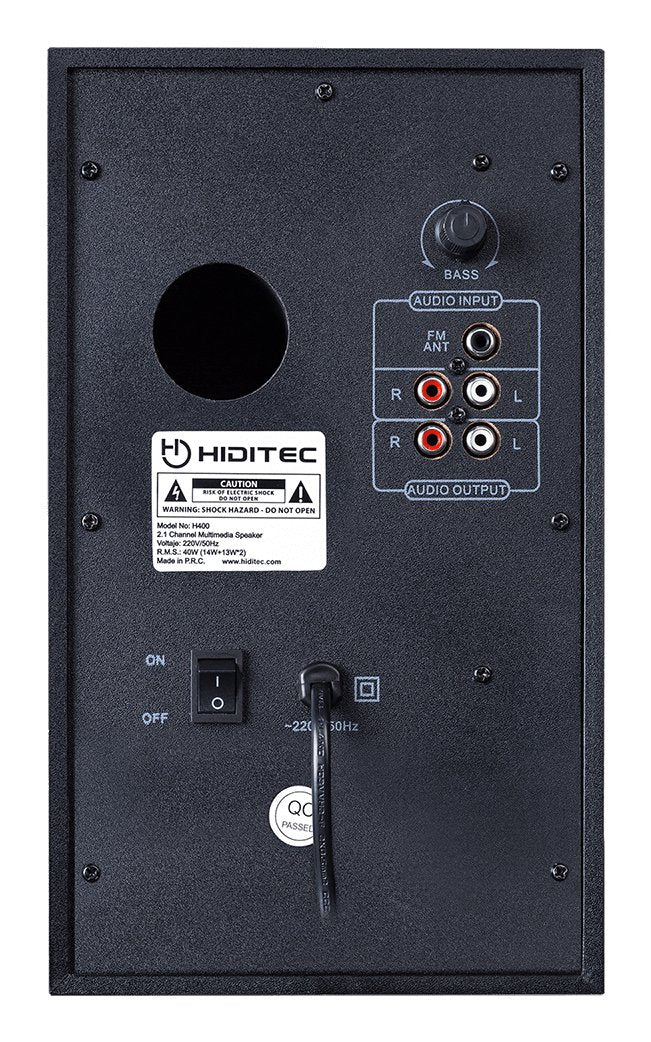 EAN 8436545693094 - Hiditec H400 conjunto de altavoces 40 W Universal Negro 2.1 canales Bluetooth imagen 3