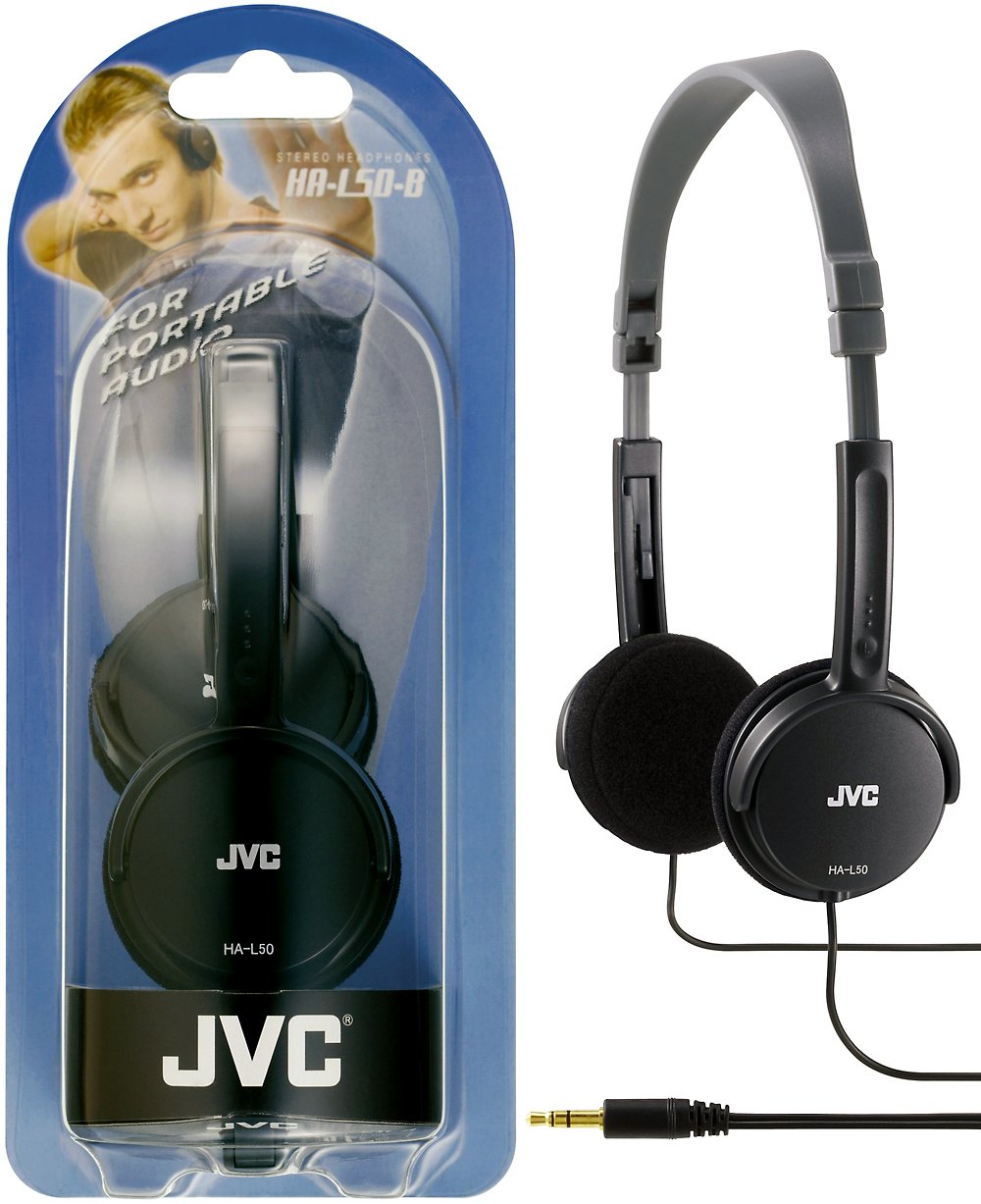 Jvc Hal-50-B Auriculares Ultra-Ligeros Y Plegables Color Negro