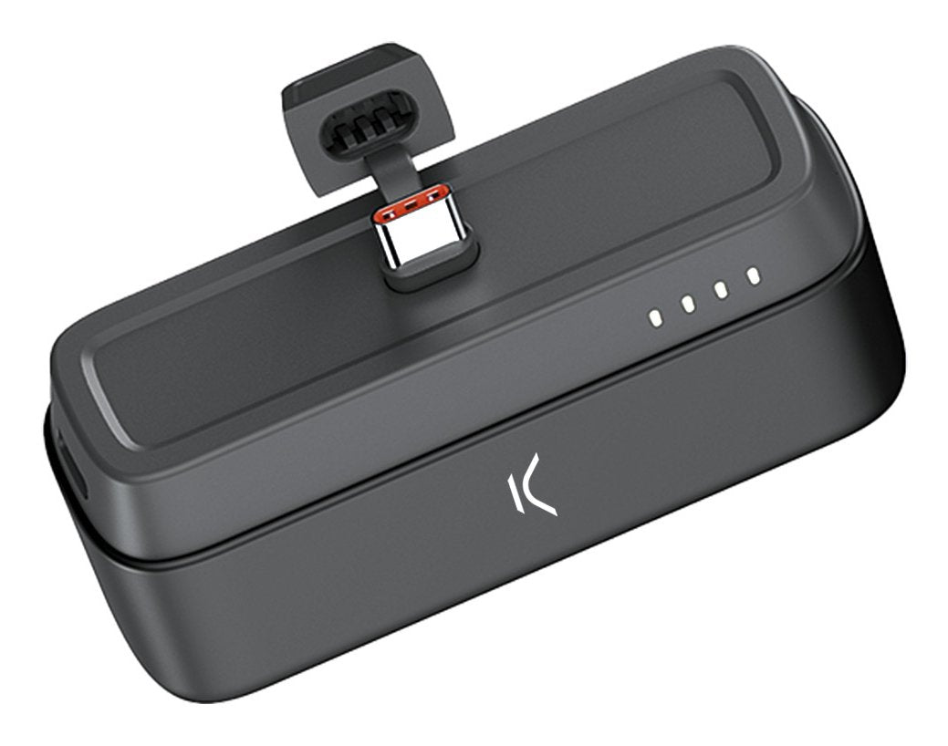 Ksix Powerbank Mini Con Stand 4800mah 10w + Cable Usb-A A Usb-C - Color Negro