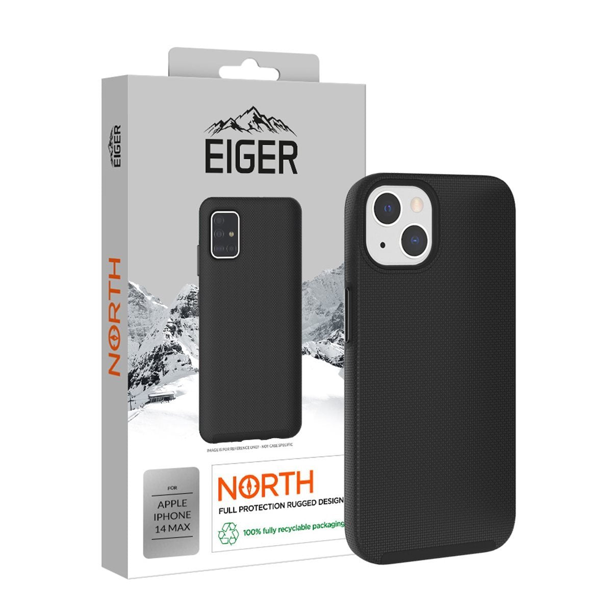 Funda Rígida Negra Ultra-Reforzada Polycarbonate *Drop-Test 4 Metros* Para Apple Iphone 14 Plus - Eiger®**