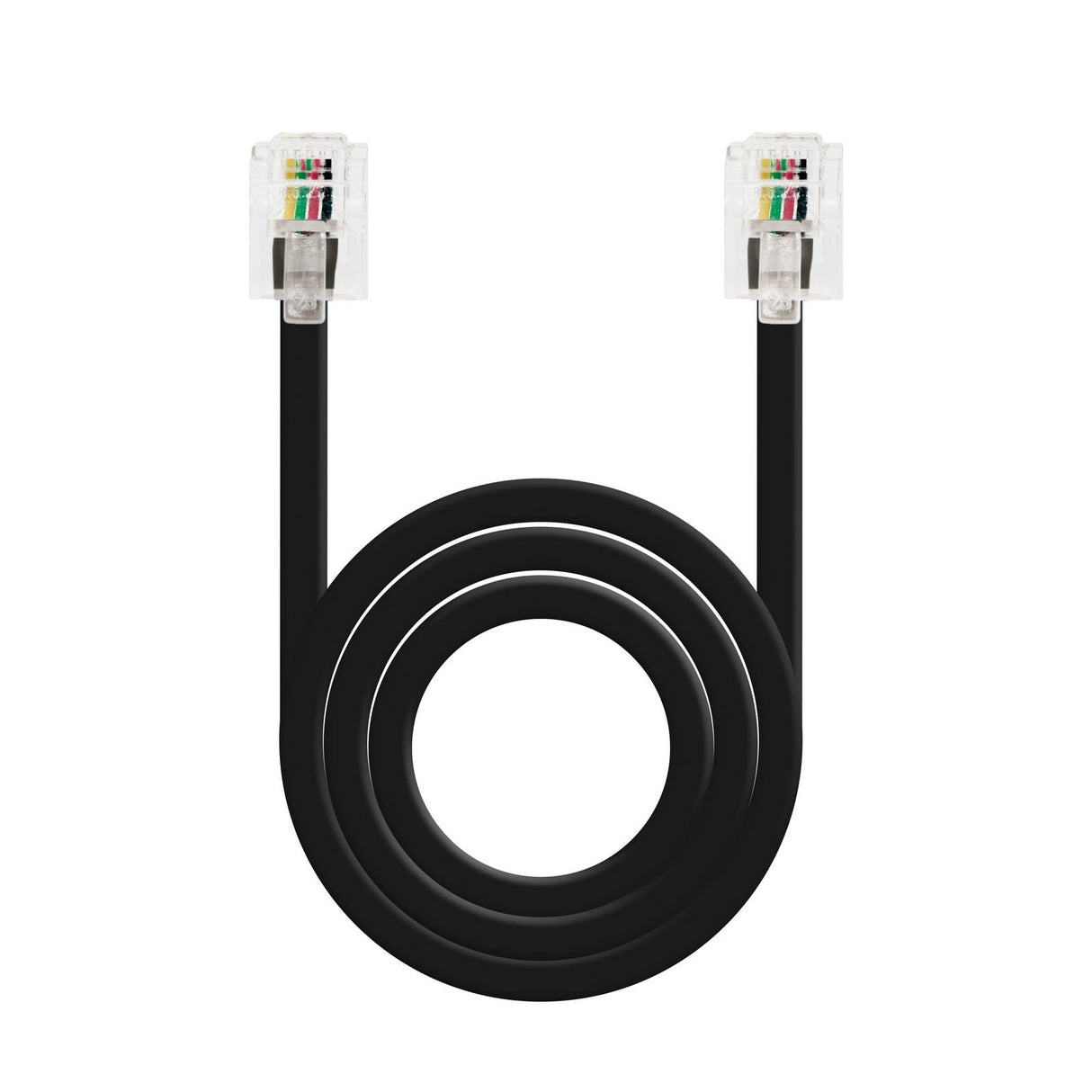 Cable De Telefono 6p4c, M-M, Negro, 3.0 M