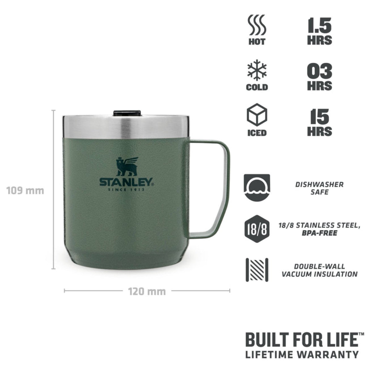 Stanley Camp Mug 0,35 L Hammertone Green