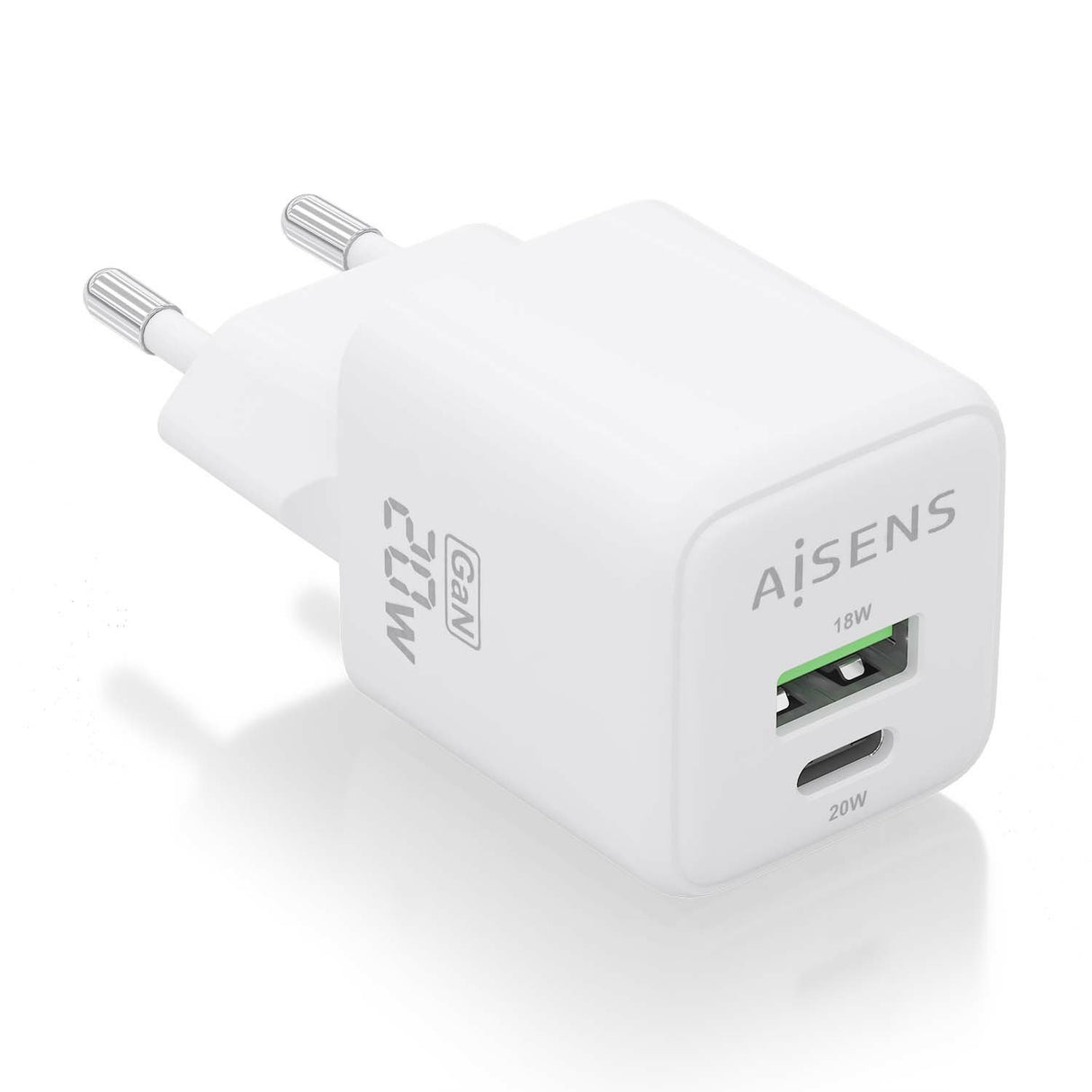 EAN 8436574709469 - AISENS ASCH-20W2P010-W cargador de dispositivo móvil Universal Corriente alterna Carga rápida Interior imagen 1