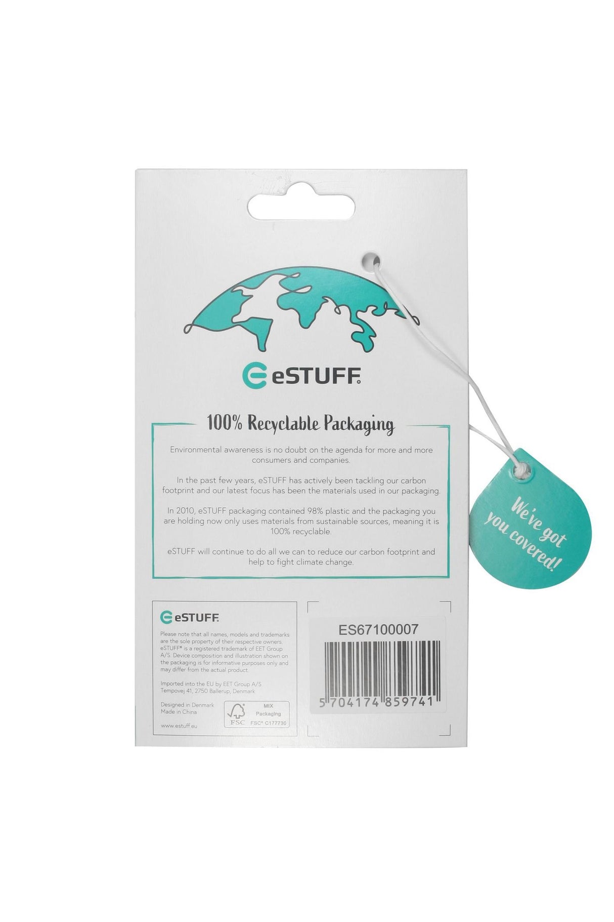 EAN 5704174859741 - eSTUFF ES67100007 funda para teléfono móvil 17 cm (6.7") Transparente imagen 3