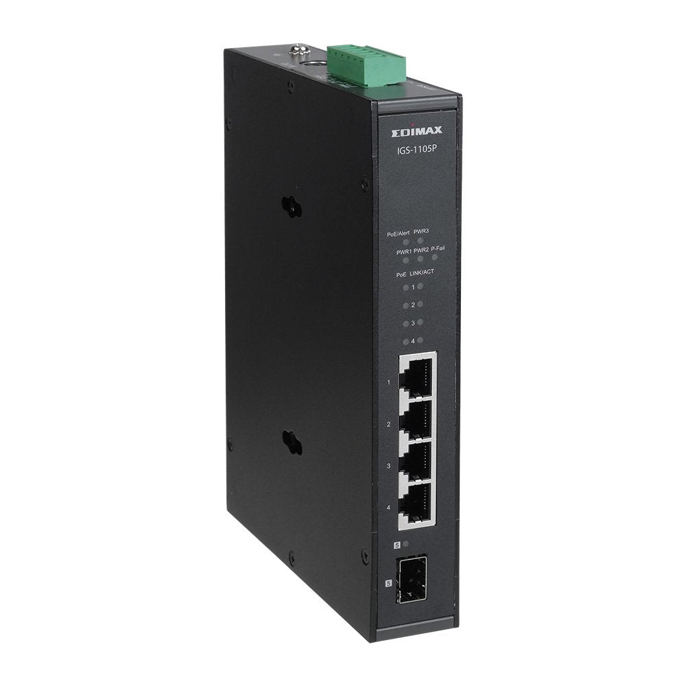 Edimax Igs-1105p Industrieller 5-Port Gigabit Poe+ Din-Rail 1 Sfp Port