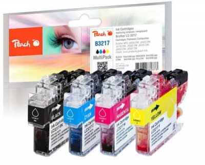Paquete Tinta Peach Pi500-238 Compatible Con Brother Lc-3217valp