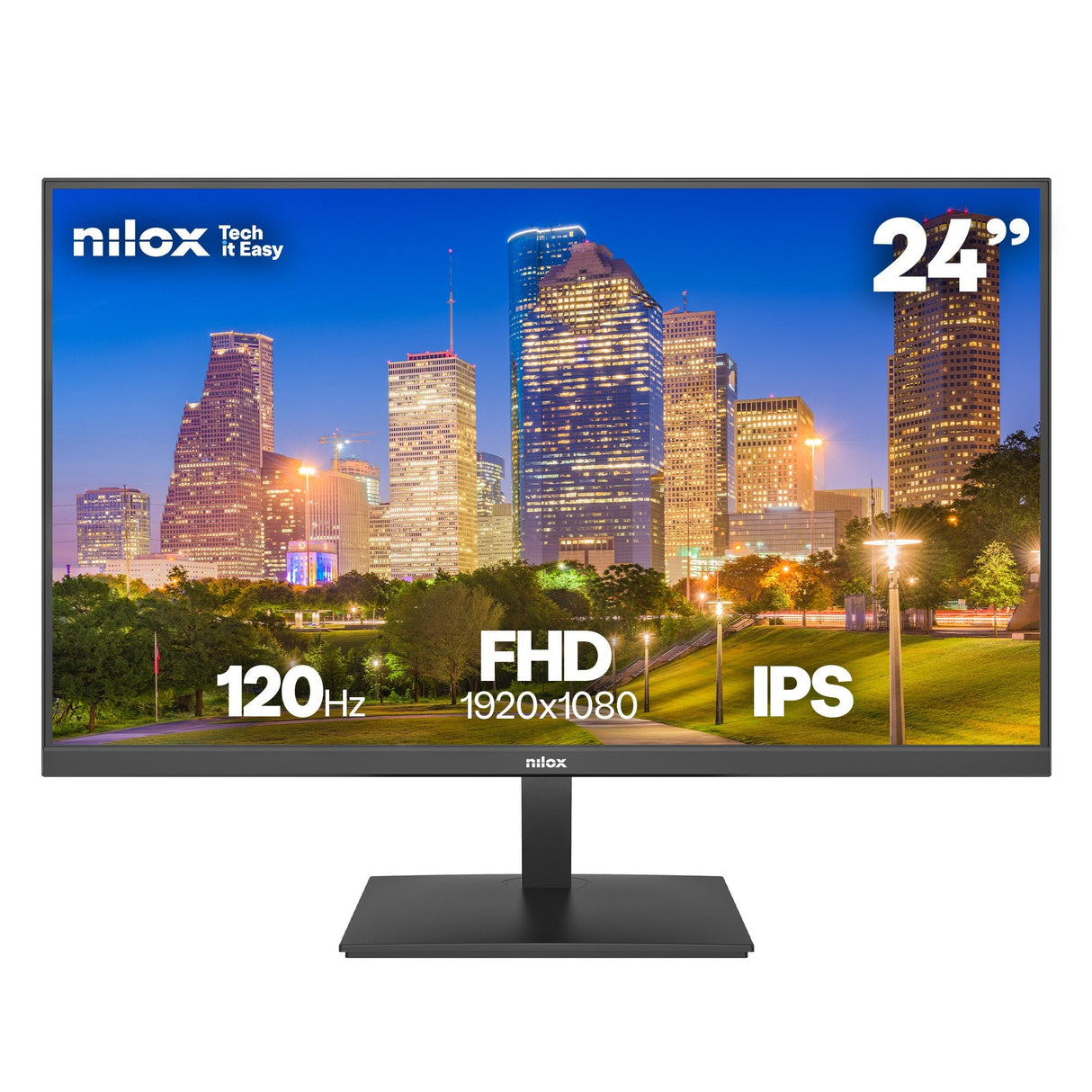 Monitor Nilox 24 Ips 120 Hz Hdmi Y Dp (24") 1920 X 1080 Pixeles Full Hd Negro