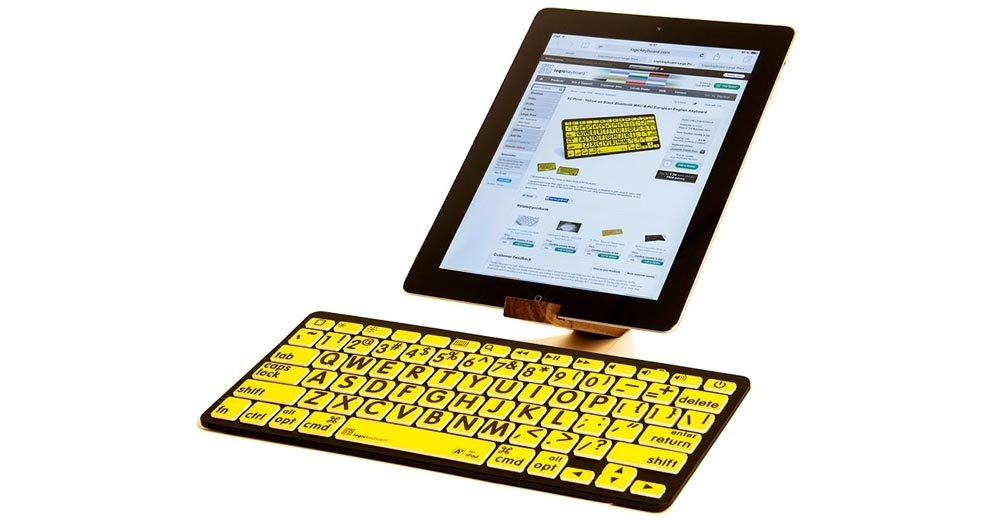 EAN 5707795011581 - Logickeyboard LKB-LPBY-BTON-DE teclado Médico Bluetooth QWERTZ Alemán Negro, Amarillo imagen 3