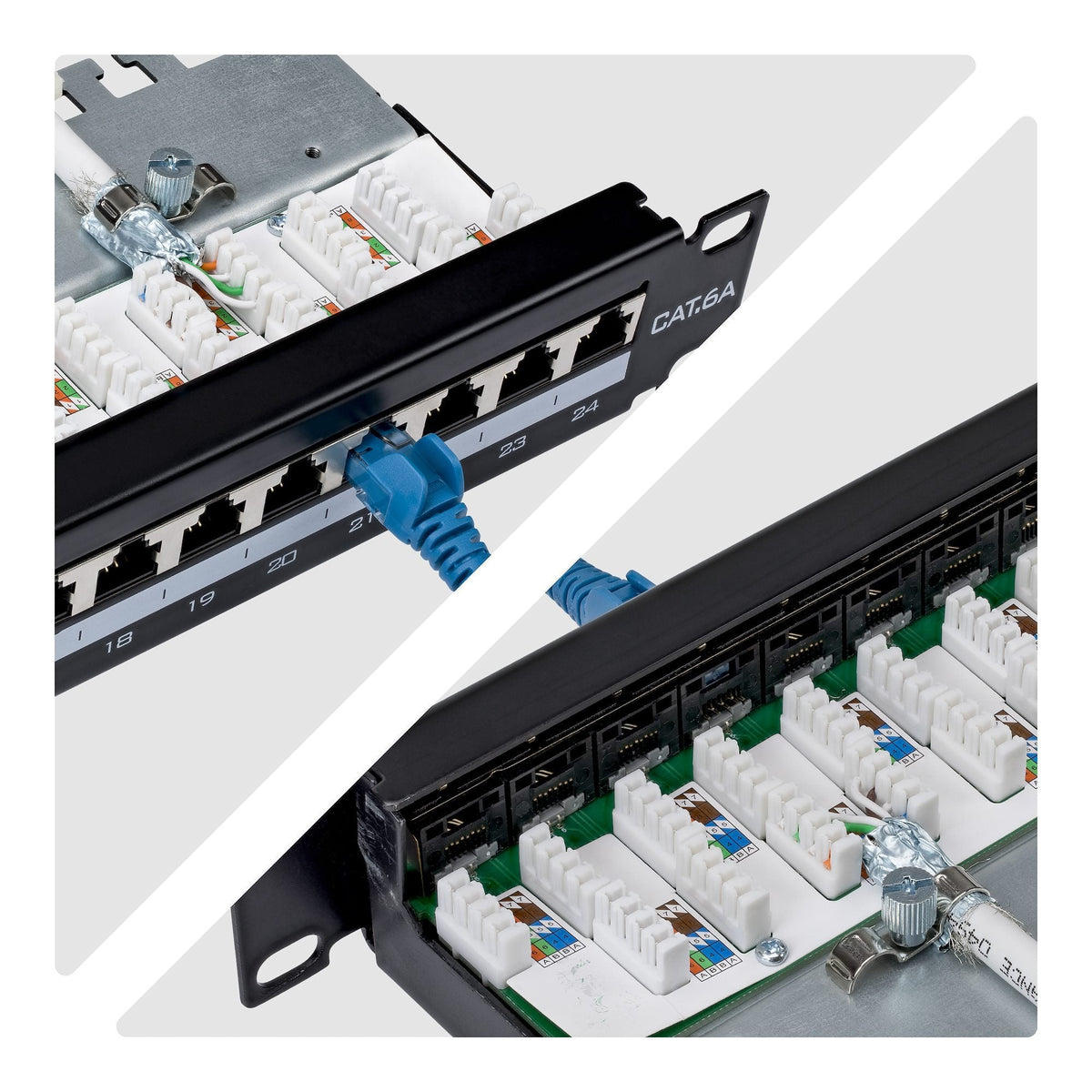 Startech.Com Startech - Patch Panel - 110 Abdrückgerät - Rack Montable - Cat 6a - Stp - Rj-45 X 24 - Plateado - 1u - 48.3 Cm (19")