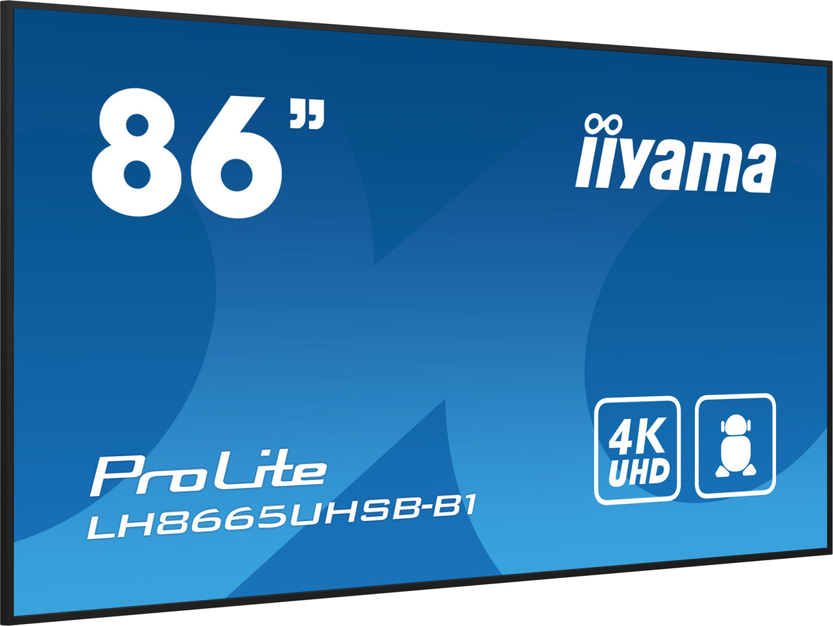 Iiyama Prolite Lh8665uhsb-B1 218 Cm (86") Lcd-Display Mit Led-Hintergrundbeleuchtung - 4k - Für Digital Signage