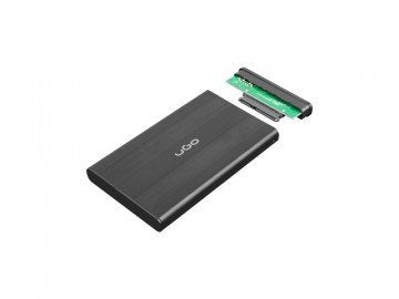 Ugo Caja Externa Hdd/Ssd 2.5'' Sata Usb2, Aluminio, Negro