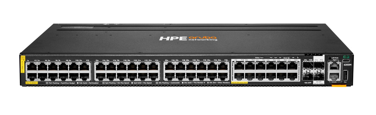 EAN 0190017535043 - HPE Aruba Networking CX 6200M 36G 12SR5 Class6 PoE 4SFP+ Switch imagen 1