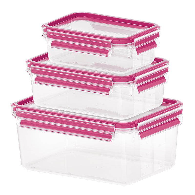 Emsa 515584 Food Clip & Close, Plastik, Transparente / Rosa,